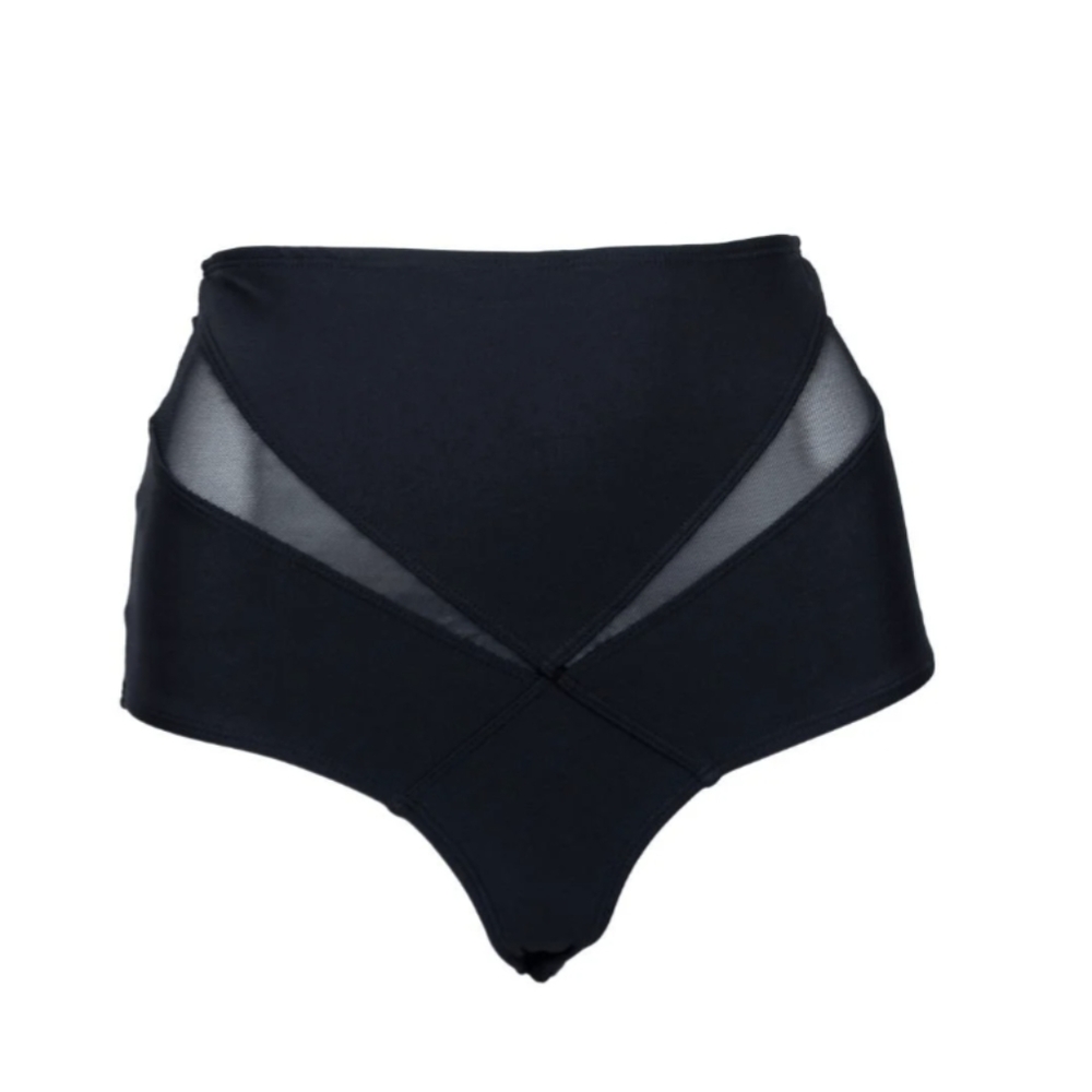 Lunalae Pole Ella Mesh High Waisted Recycled Black Bottom Shorts NWT